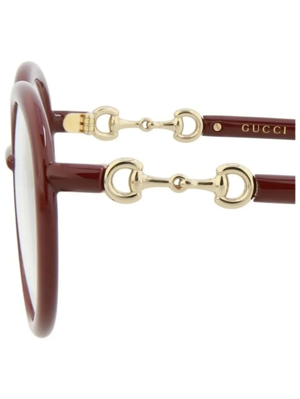 New Gucci Womens Round/Oval Red Red Transparent Fashion Designer Eyeglasses